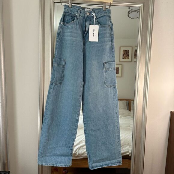 NWT FRAME wide leg high rise jeans - Picture 4 of 7